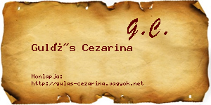 Gulás Cezarina névjegykártya